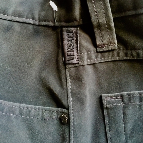 Vintage Versace Velvet Jeans NWOT + Bag IT 30 Never Worn (Frame for Exposure) - Picture 10 of 12